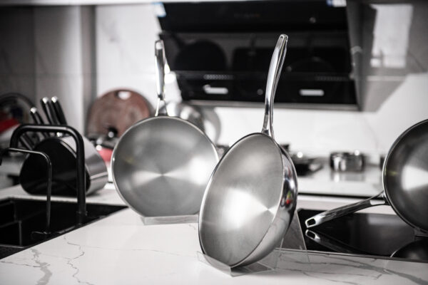New Product Micro-Dot Tri-ply Stainless Steel Wok - Image 3