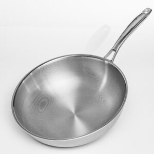 New Product Micro-Dot Tri-ply Stainless Steel Wok