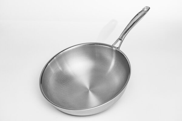 New Product Micro-Dot Tri-ply Stainless Steel Wok