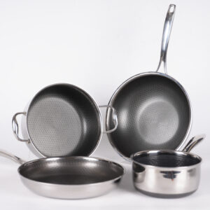 Tri-ply Stainless Steel 4pcs Cookware Set