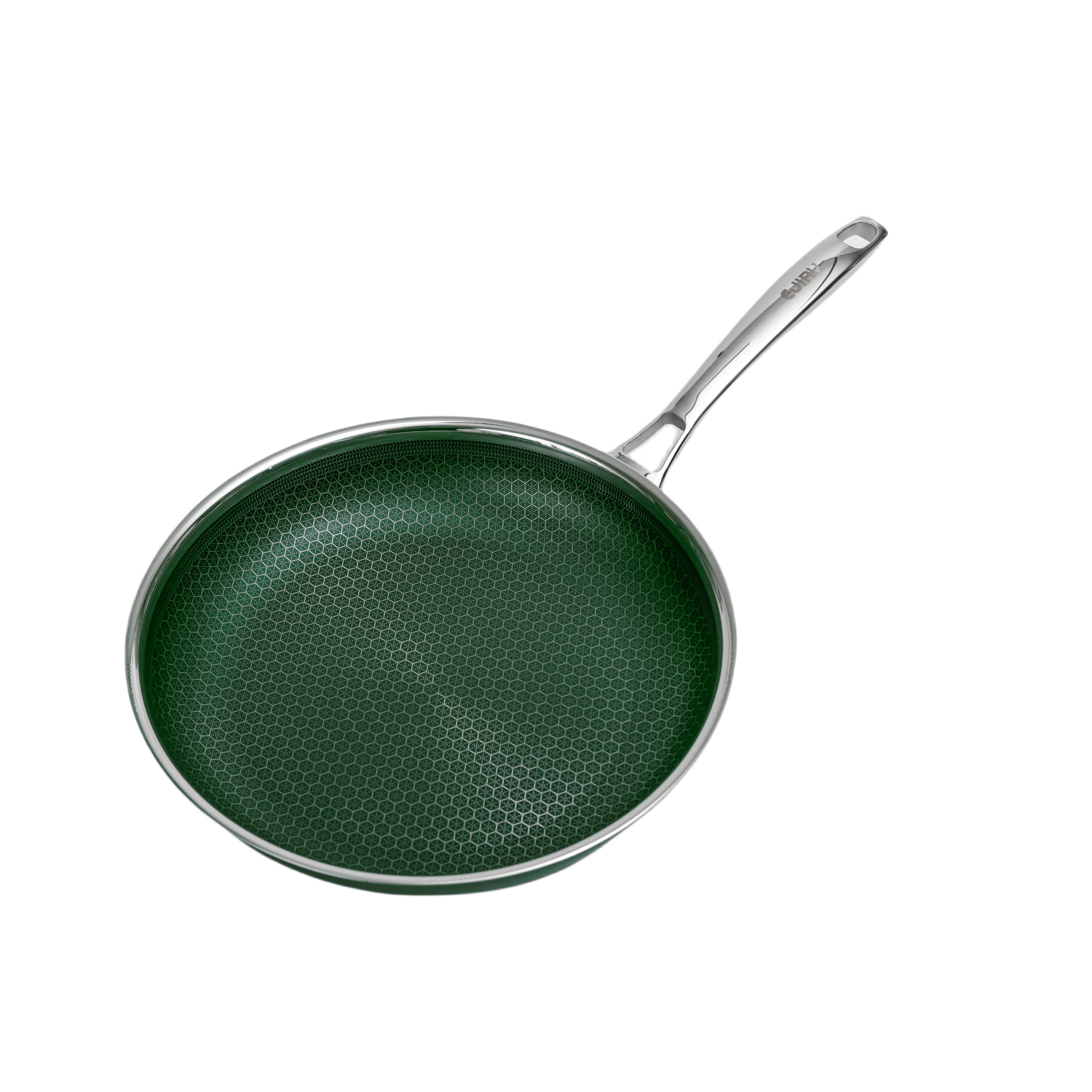 28cm Honey Comb Tri-ply Stainless Steel Fry Pan Green